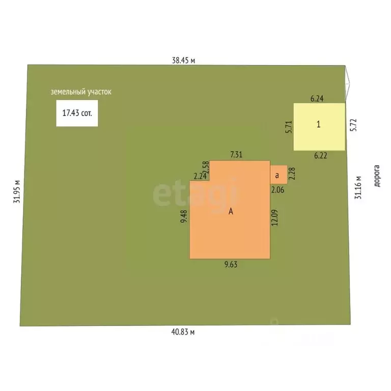 Дом в Тамбовская область, Тамбовский муниципальный округ, с. Тулиновка ... - Фото 2