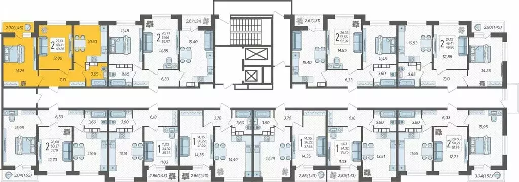 2-комнатная квартира: Краснодар, жилой комплекс Смородина (49.86 м) - Фото 1