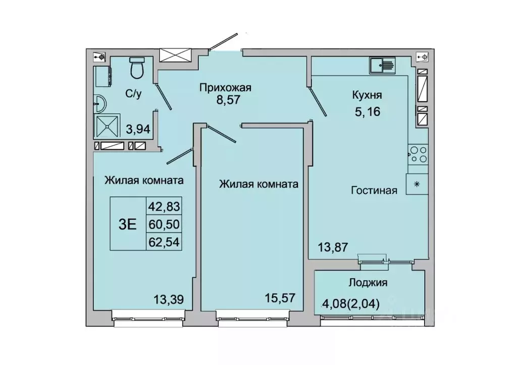 3-к кв. Ростовская область, Батайск ул. Булгакова, 11 (62.54 м) - Фото 0