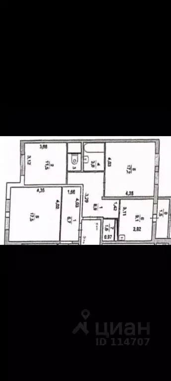 3-к кв. Московская область, Подольск ул. 43-й Армии, 21 (69.5 м) - Фото 1