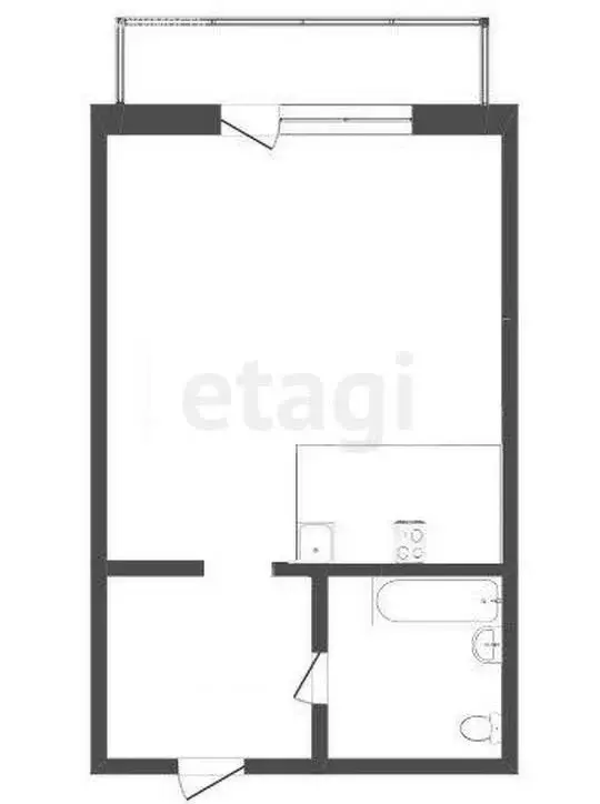 Квартира-студия: Абакан, улица Некрасова, 37 (24.7 м) - Фото 0