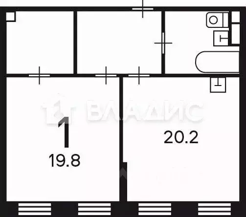 1-к кв. Москва ул. Светланова, 11к2 (59.9 м) - Фото 2