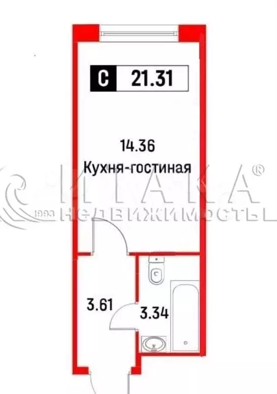 Квартира-студия, 21 м, 1/18 эт. - Фото 0