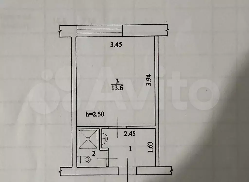 Квартира-студия, 18,8 м, 2/5 эт. - Фото 0