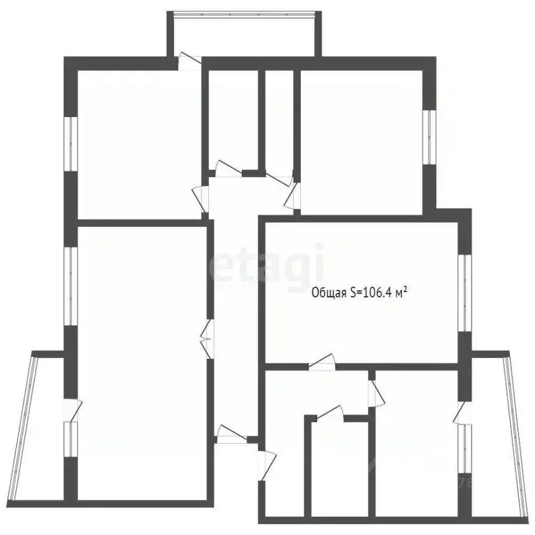 4-к кв. Кемеровская область, Юрга Волгоградская ул., 28А (106.4 м) - Фото 2