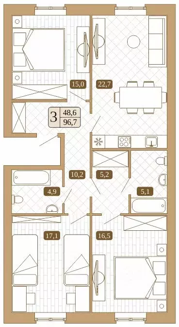 3-к кв. Московская область, Сергиев Посад ул. Воеводы Голохвастова ... - Фото 1