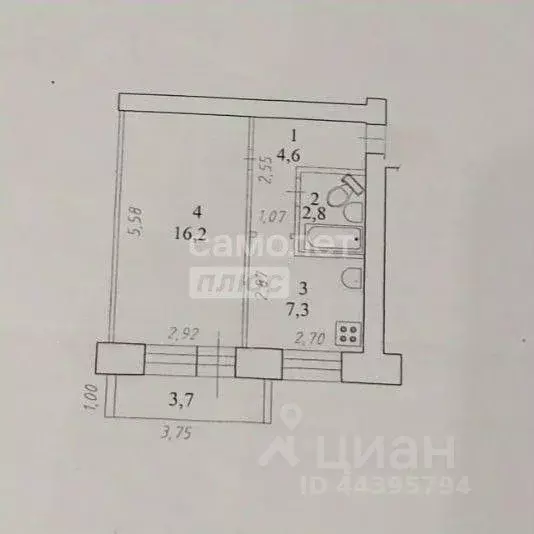 1-к кв. Хабаровский край, Комсомольск-на-Амуре Комсомольская ул., 65 ... - Фото 2