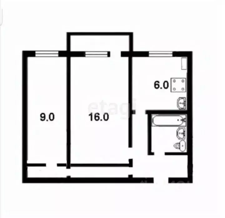 2-к кв. Смоленская область, Ярцево ул. Максима Горького, 28К4 (41.2 м) - Фото 2