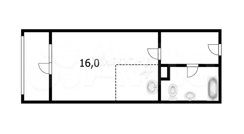 1-к. квартира, 26,1 м, 12/25 эт. - Фото 0