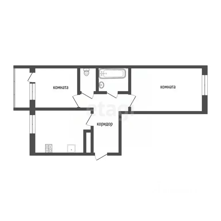 2-к кв. Костромская область, Кострома Никитская ул., 142 (65.0 м) - Фото 1