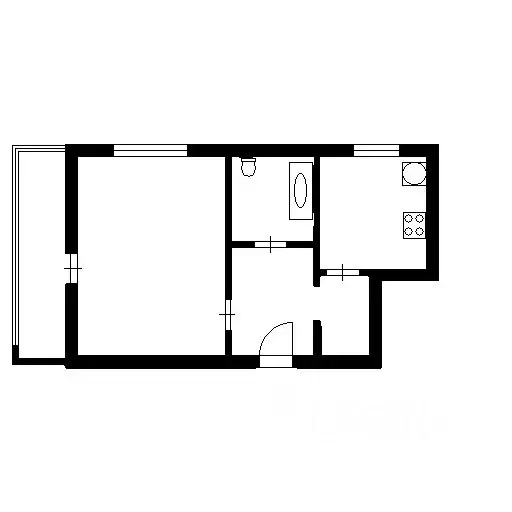 1-к кв. Севастополь ул. Колобова, 15 (31.5 м) - Фото 2