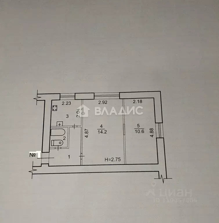 2-к кв. Волгоградская область, Волгоград Обливская ул., 1 (35.4 м) - Фото 2