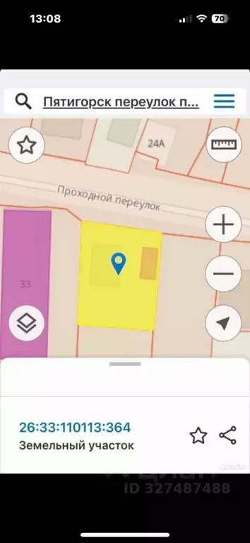 Участок в Ставропольский край, Пятигорск Проходной пер., 31 (4.5 сот.) - Фото 1