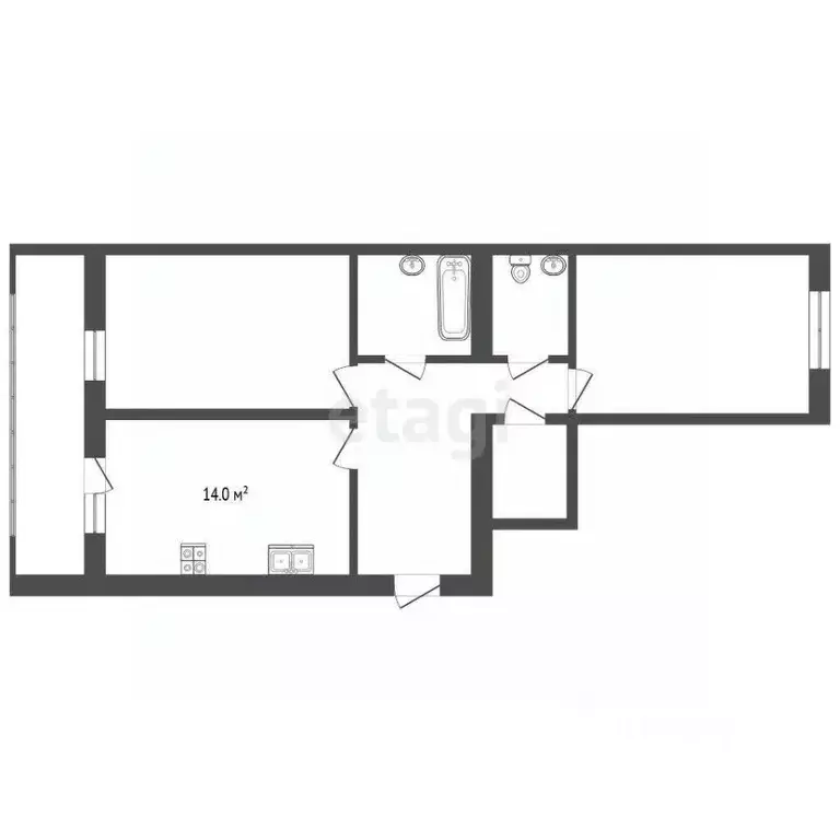 2-к кв. Марий Эл, Йошкар-Ола Светлый мкр,  (64.65 м) - Фото 1
