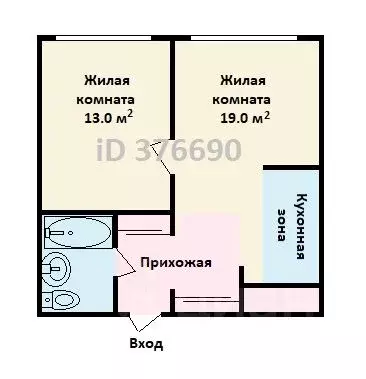 1-к кв. Москва Аминьевское ш., 15 (40.3 м) - Фото 2