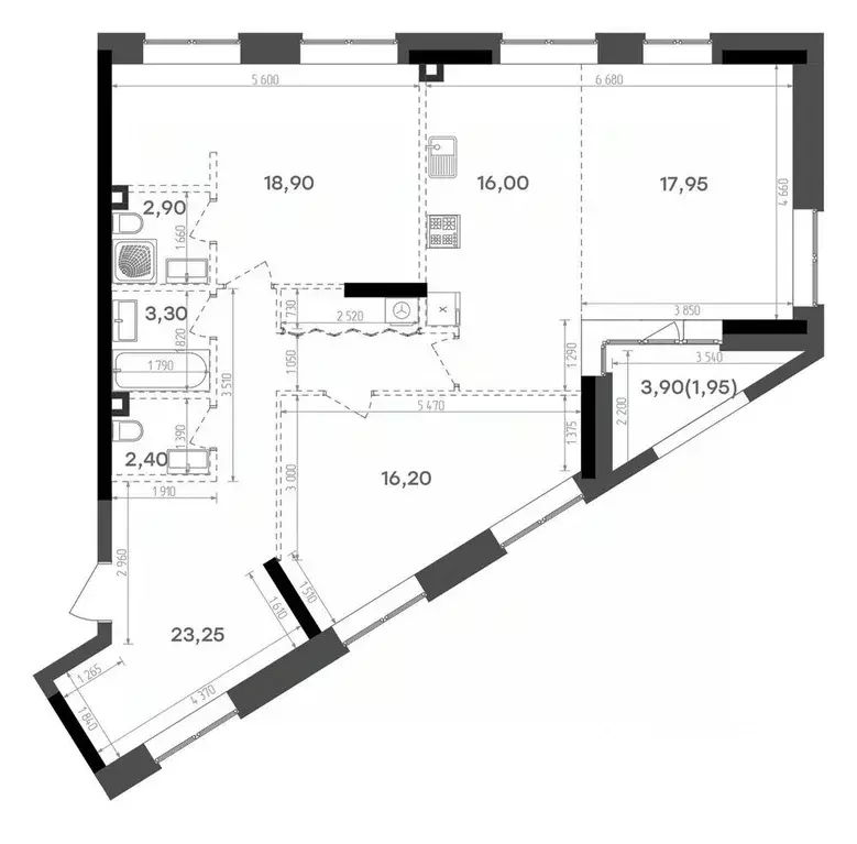 2-к кв. Татарстан, Казань Краснококшайская ул., 60 (102.85 м) - Фото 1
