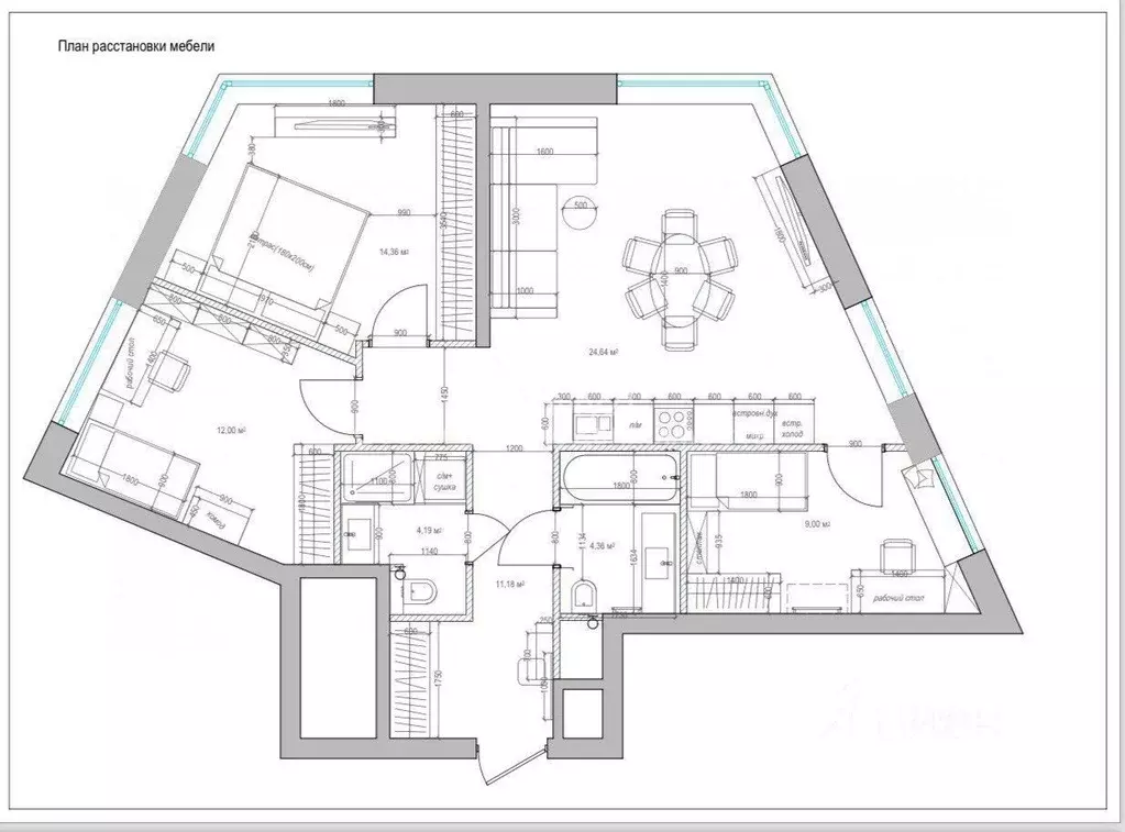 4-к кв. Москва ул. Лобачевского, 120к1 (109.0 м) - Фото 2
