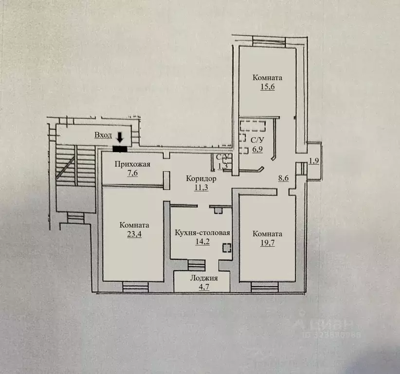 3-к кв. Санкт-Петербург, Санкт-Петербург, Пушкин Малиновская ул., 7 ... - Фото 2