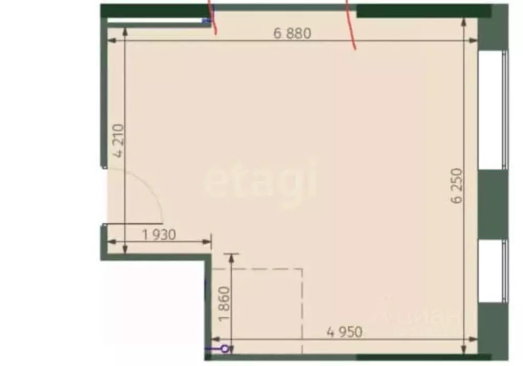 Офис в Татарстан, Казань ул. Бондаренко, 28 (36 м) - Фото 2