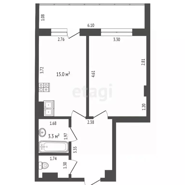 1-к кв. Мордовия, Саранск Севастопольская ул., 9А (40.4 м) - Фото 1