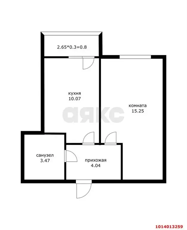 1-комнатная квартира: Краснодар, улица им. Мурата Ахеджака, 12к4 ... - Фото 0