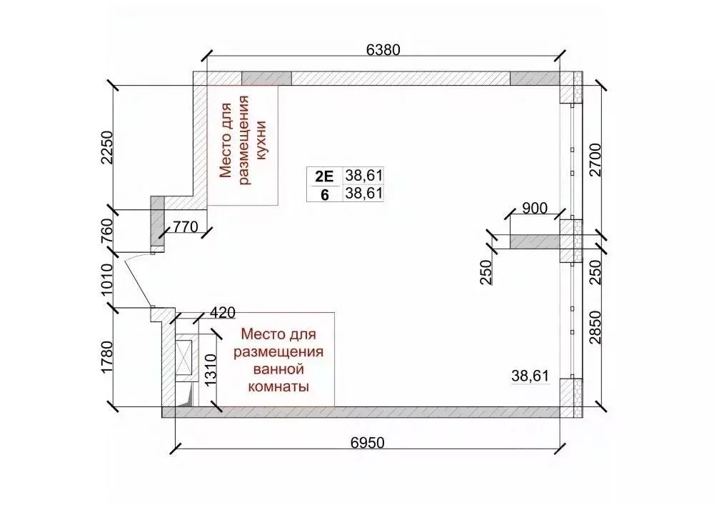 2-к кв. Кемеровская область, Кемерово ул. Дружбы, 10 (38.61 м) - Фото 1