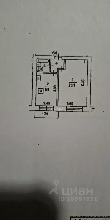 1-к кв. Москва Ходынская ул., 10С1 (35.0 м) - Фото 2