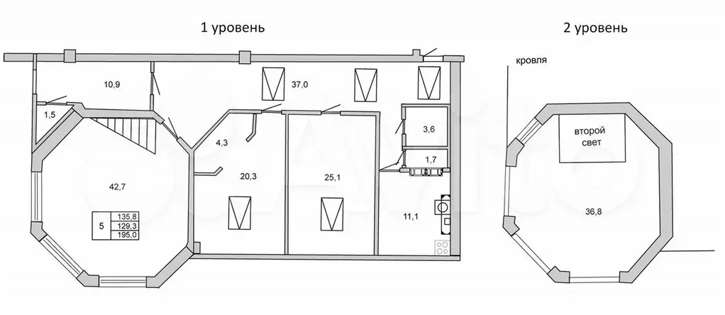 3-к. квартира, 195 м, 5/5 эт. - Фото 0