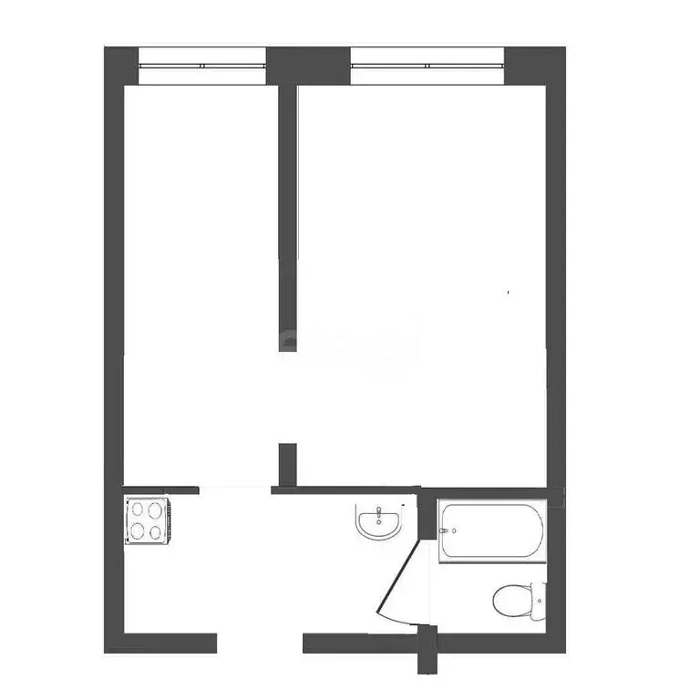 1-комнатная квартира: Вологда, улица Панкратова, 75Ак1 (23.9 м) - Фото 1
