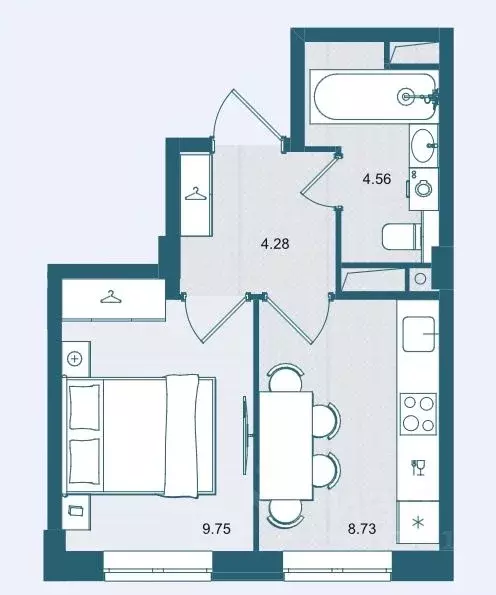 1-к кв. Брянская область, Брянск О Берег жилой комплекс (27.32 м) - Фото 1