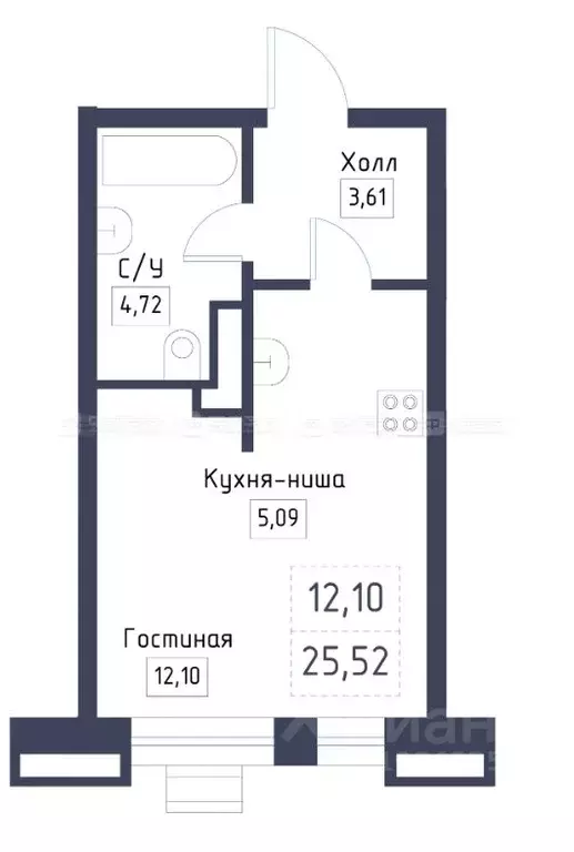 Студия Татарстан, Казань ул. Рауиса Гареева, 117 (23.0 м) - Фото 0