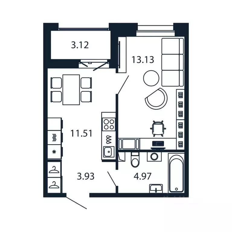 1-к кв. Ленинградская область, Ломоносовский район, Аннинское ... - Фото 1