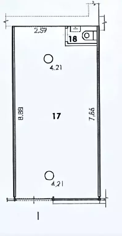 Помещение свободного назначения в Москва ул. Зацепский Вал, 4С2 (17 м) - Фото 2