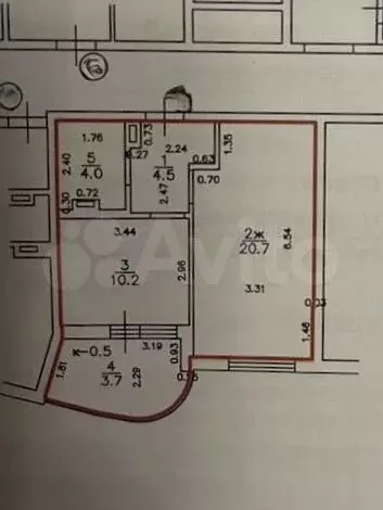 1-к. квартира, 45 м, 1/14 эт. - Фото 0