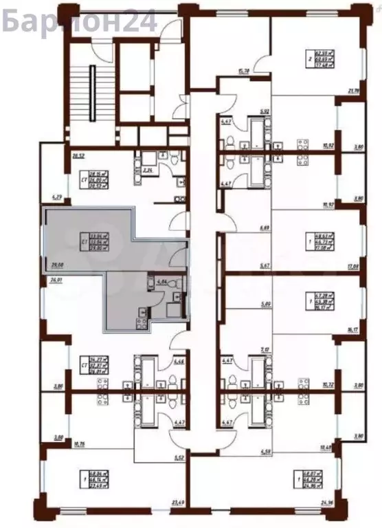 Студия Калужская область, Обнинск Белкинская ул., 36 (32.5 м) - Фото 2