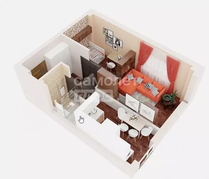 1-к кв. Омская область, Омск Верхнеднепровская ул., 263к5 (42.1 м) - Фото 1