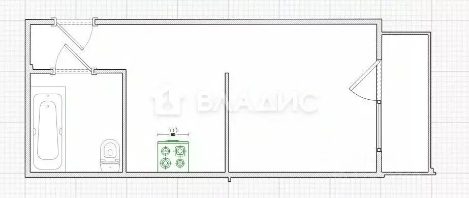 Студия Пензенская область, Пенза ул. Мира, 70А (30.0 м) - Фото 2