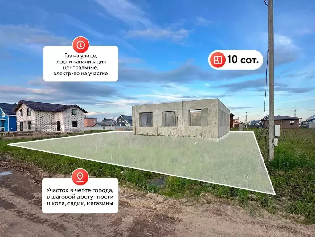 Участок в Костромская область, Кострома проезд Межевской (10.0 сот.) - Фото 1