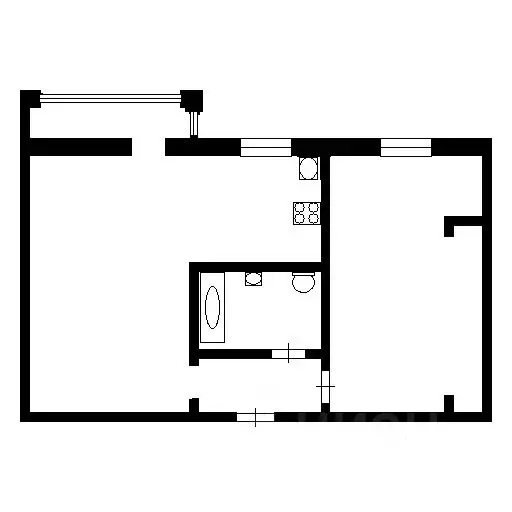 2-к кв. Башкортостан, Уфа ул. Юрия Гагарина, 46/2 (45.5 м) - Фото 1