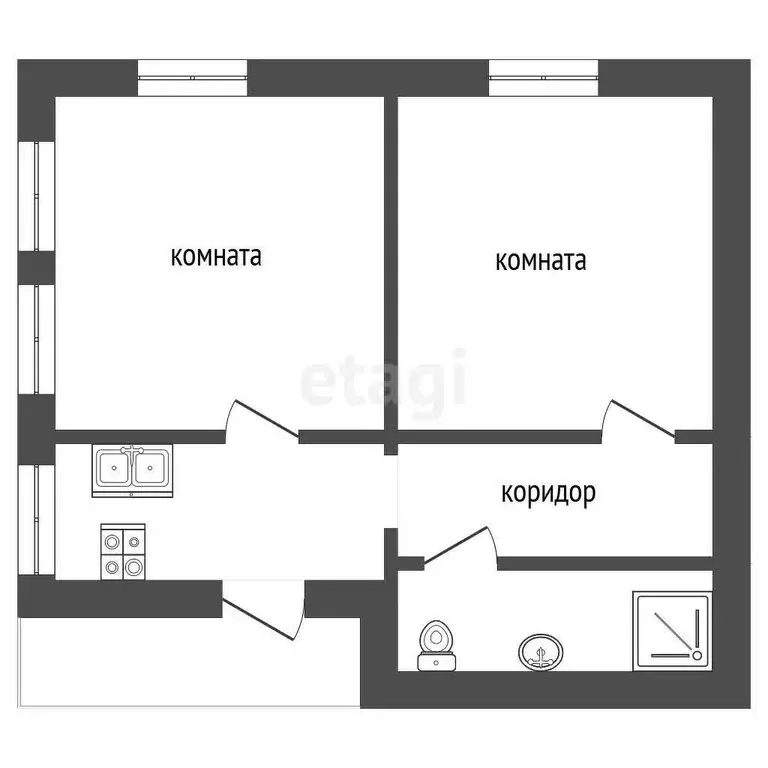 Дом в село Богашёво, Киевская улица (50 м) - Фото 1