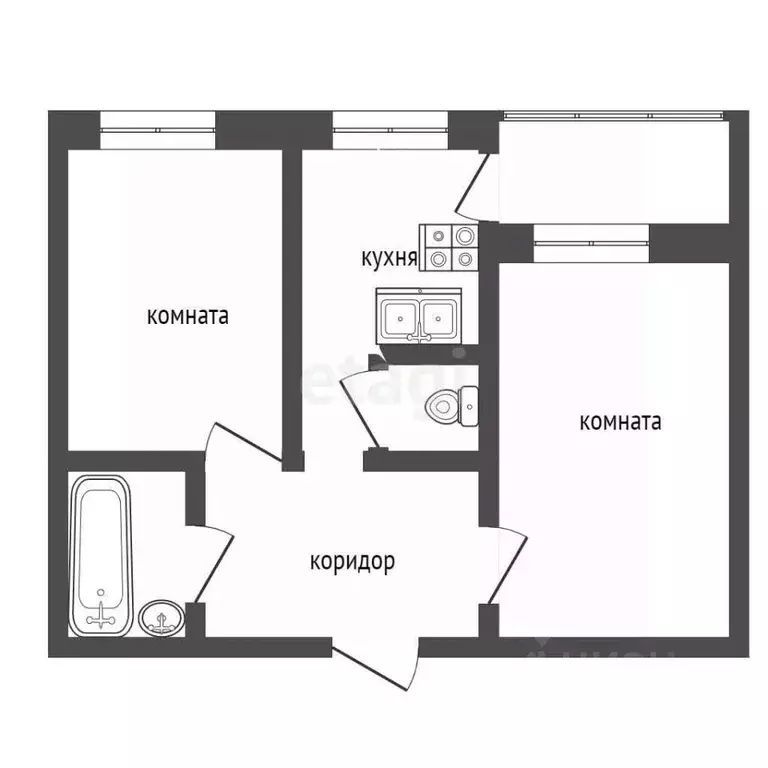 2-к кв. Ставропольский край, Кисловодск Красивая ул. (60.0 м) - Фото 1