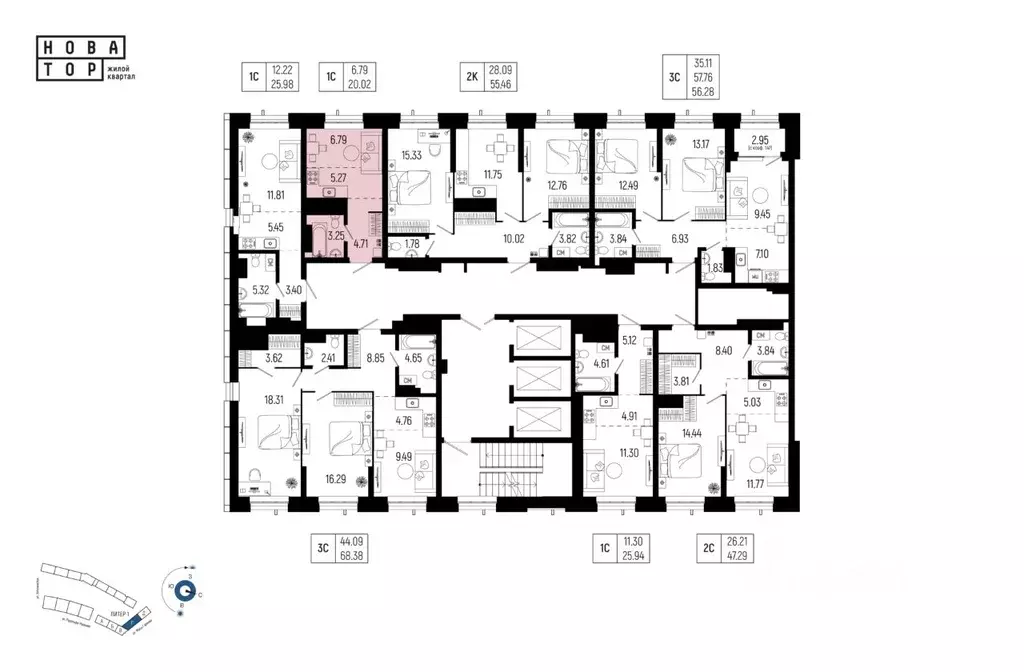 1-к кв. Башкортостан, Уфа Глумилино-1 мкр, Новатор жилой комплекс ... - Фото 2
