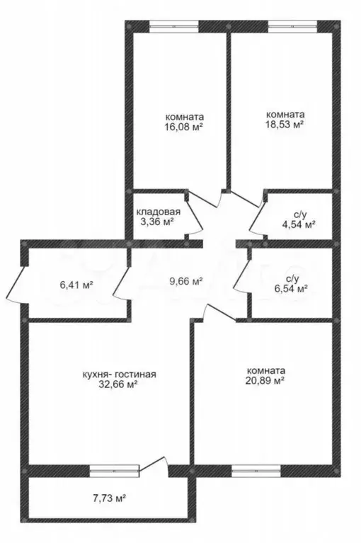 3-к. квартира, 119,1 м, 8/9 эт. - Фото 0