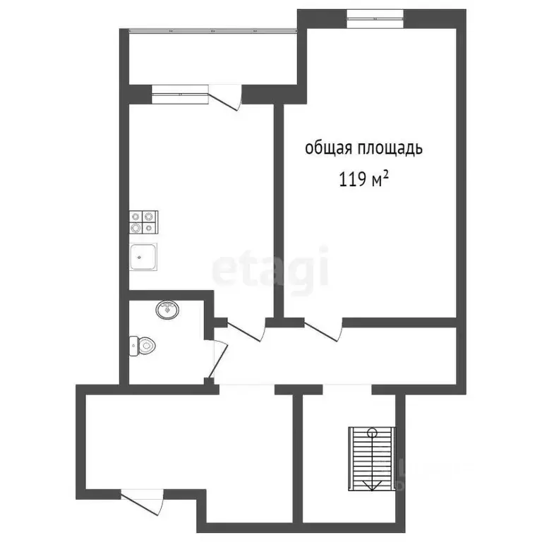 3-к кв. Кемеровская область, Кемерово Притомская набережная ул., 23 ... - Фото 1
