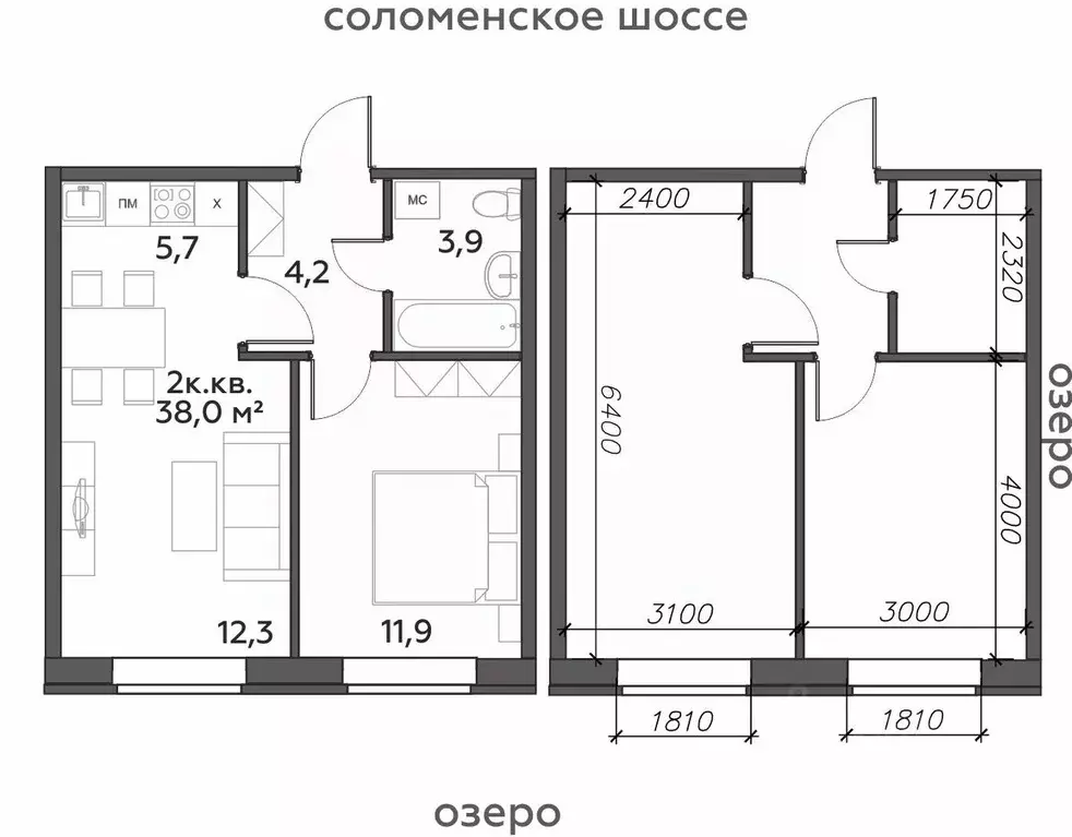 2-к кв. Карелия, Петрозаводск Район Северная промзона, Вороний Наволок ... - Фото 0