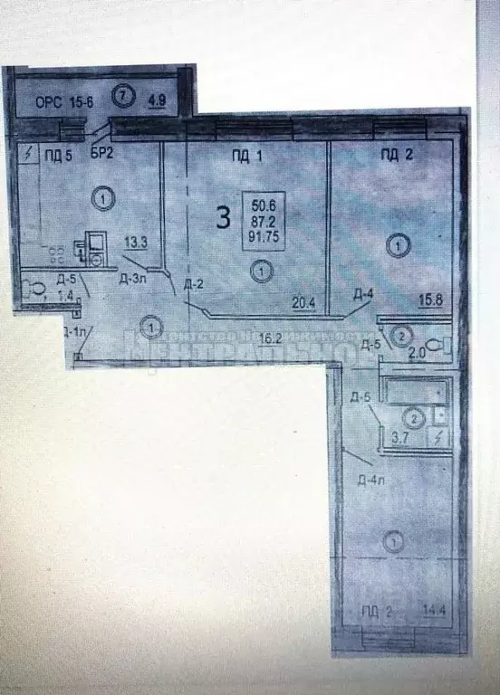 3-к кв. Смоленская область, Смоленск ул. Гарабурды, 25а (85.0 м) - Фото 1