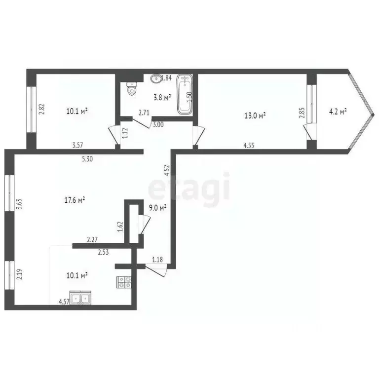 3-к кв. Ростовская область, Ростов-на-Дону ул. Еременко, 58/2 (64.7 м) - Фото 0