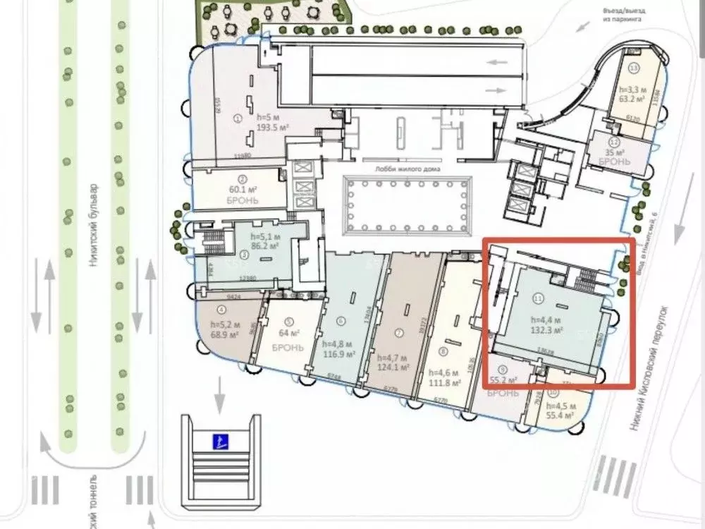 Помещение свободного назначения в Москва Никитский бул., 6/20 (132 м) - Фото 2