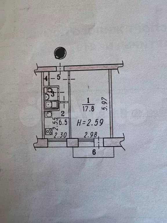 1-к. квартира, 30,4 м, 9/9 эт. - Фото 0