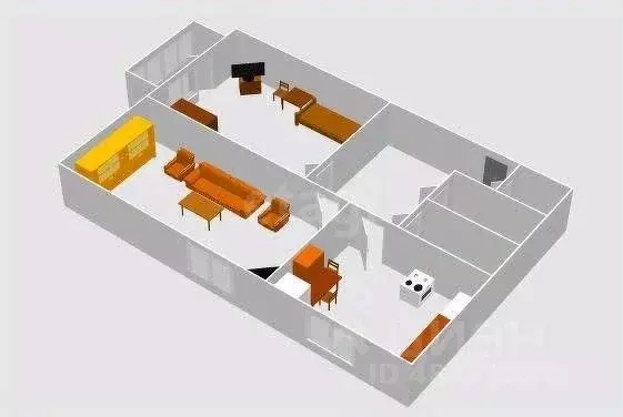 2-к кв. Сахалинская область, Холмск Молодежная ул., 21 (41.5 м) - Фото 2